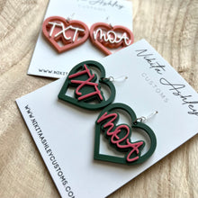 Load image into Gallery viewer, TXT Heart Earrings