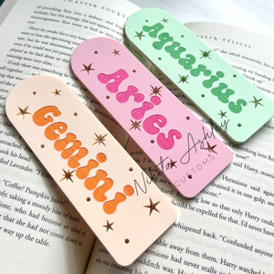 Zodiac Acrylic Bookmark, Personalized Gifts
