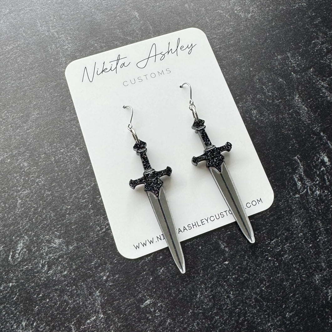 Sword Acrylic Earrings