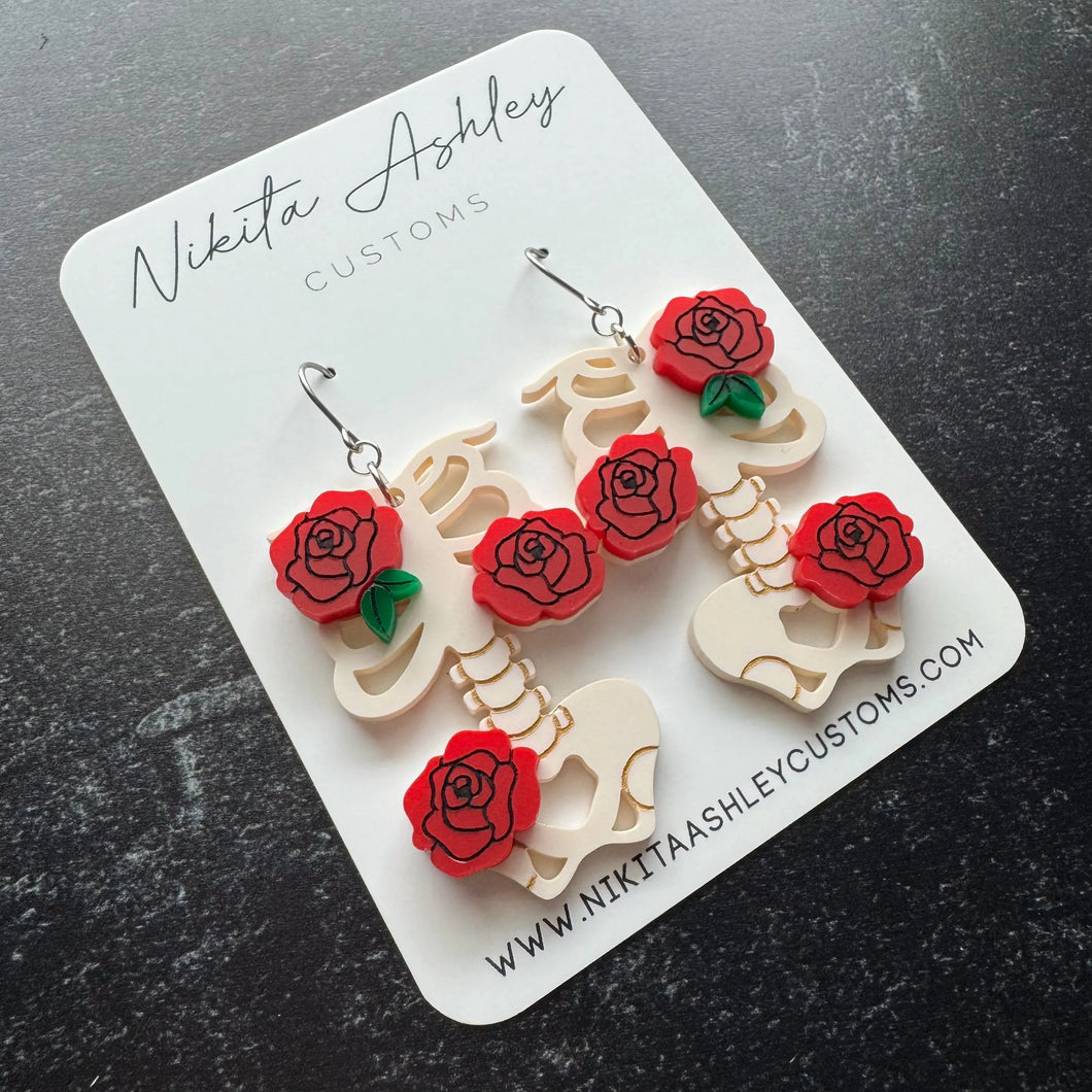 Lovely Bones Acrylic Earrings