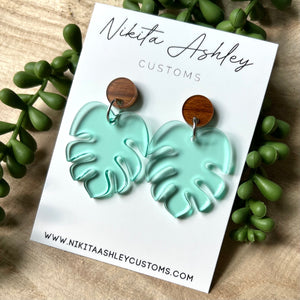 Monstera Leaf Earrings