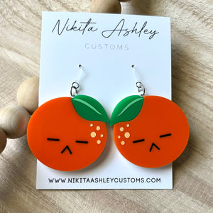 Yoongi Tangerine Acrylic Earrings