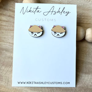 Catchwita Wood Stud Earrings