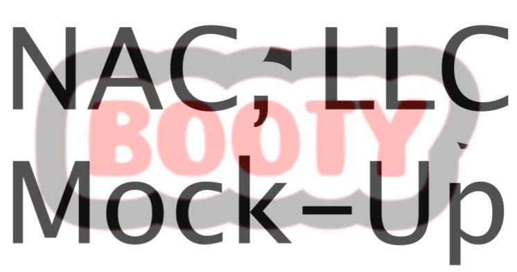 Booty Word Shaker Blank