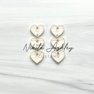 Teaching Heart Trio Earring Blanks