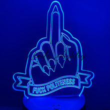 Load image into Gallery viewer, F*ck Politeness Desk Lamp