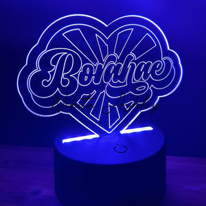 Borahae Heart Desk Lamp