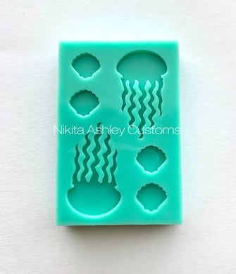 Jellyfish + Shells Silicone Mold