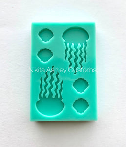 Jellyfish + Shells Silicone Mold