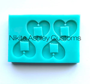 New Mexico Heart Earring/Charm Silicone Mold