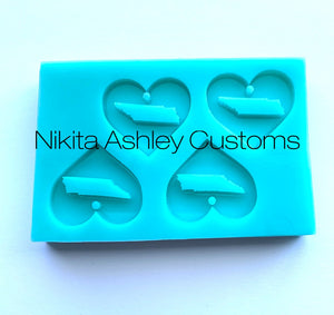 Tennessee Heart Earring/Charm Silicone Mold