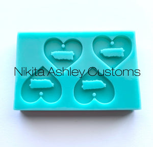 Puerto Rico Heart Earring/Charm Silicone Mold