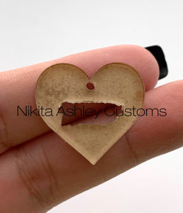 Illinois Heart Earring/Charm Silicone Mold