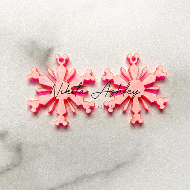 Mouse Snowflake Earring Blanks