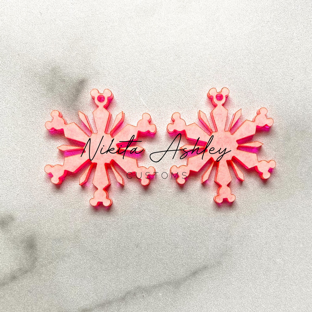 Mouse Snowflake Earring Blanks