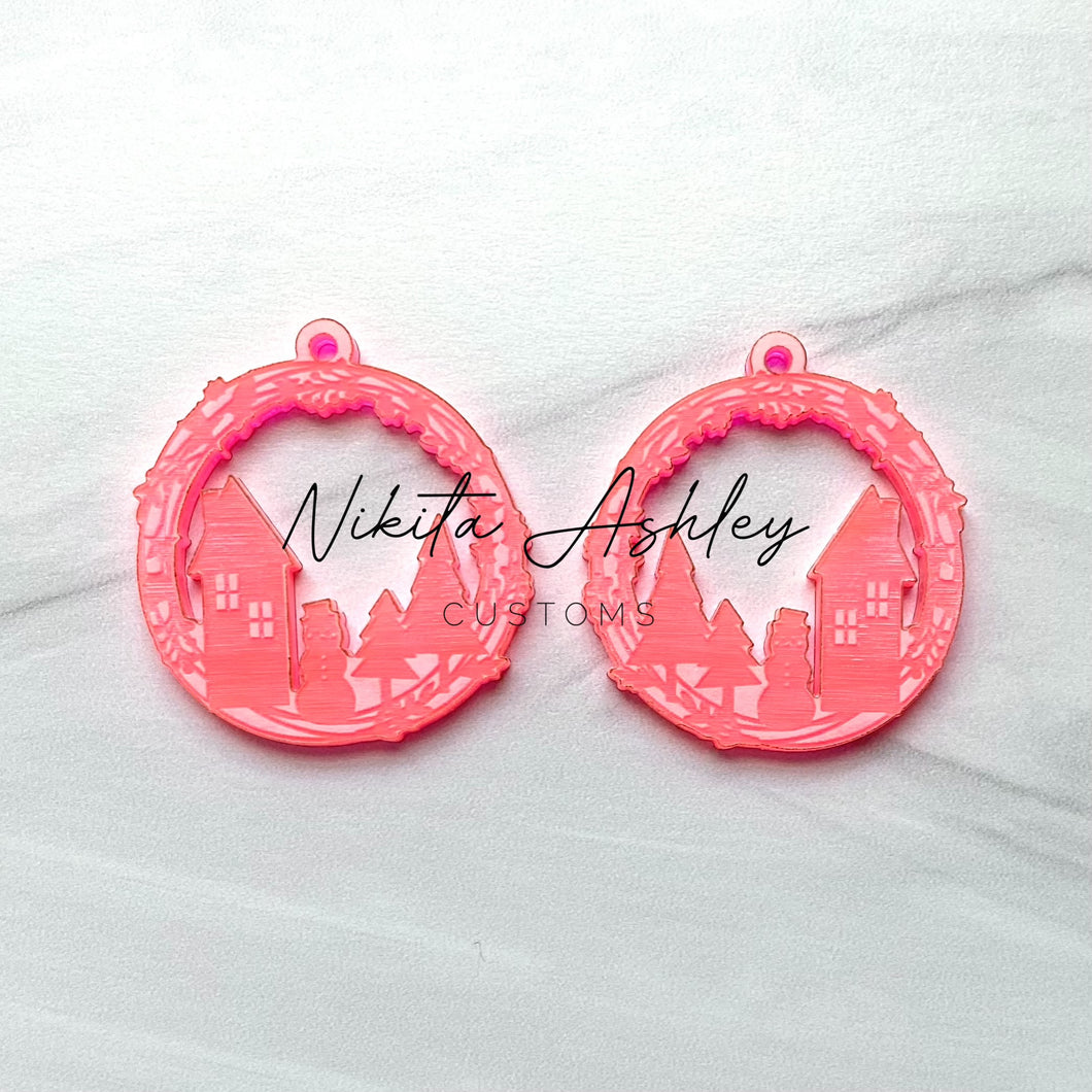 Winter Scene Earring Blanks