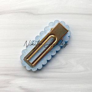 Scalloped Rounded Rectangle Shaker Clip Blank