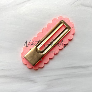 Scalloped Rounded Rectangle Clip Embellishment Blank