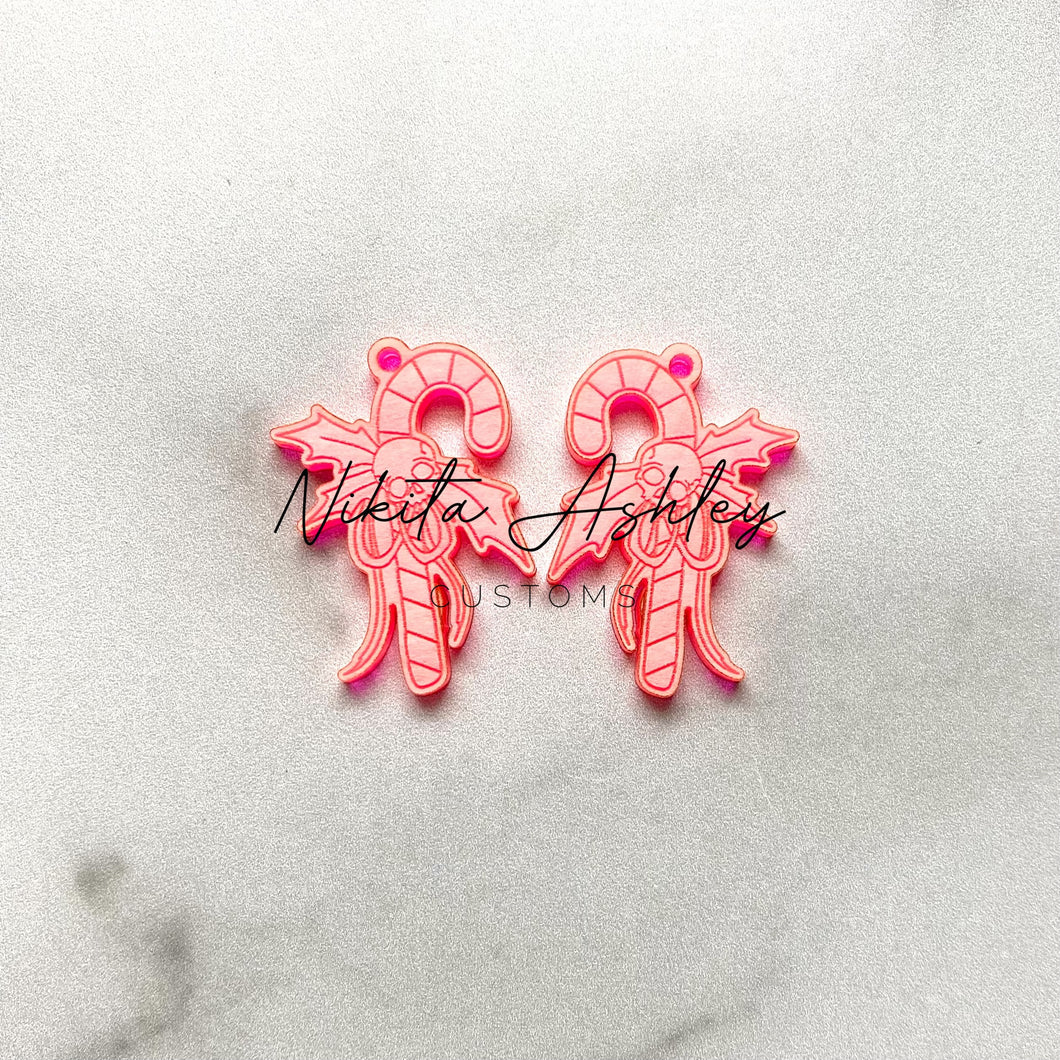 Skull Candy Cane Earring Blanks