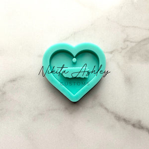 Puerto Rico Heart Keychain Mold