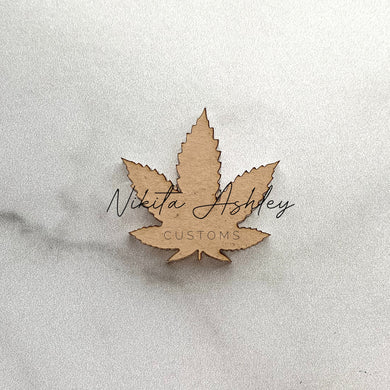 Pot Leaf with Stem Blank