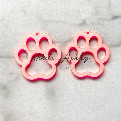 Hollow Paw Earring Blanks