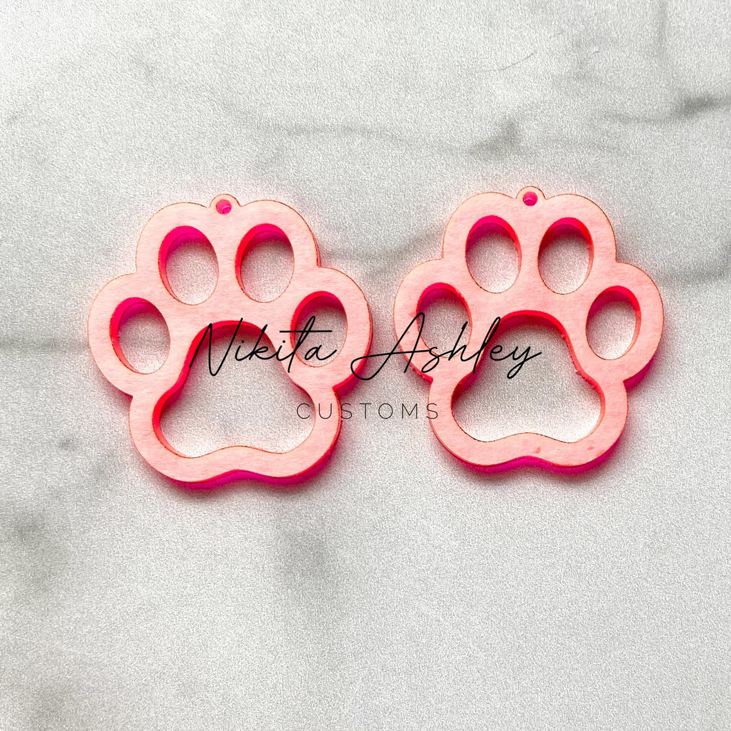 Hollow Paw Earring Blanks