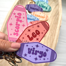 Load image into Gallery viewer, Zodiac Vintage Motel Key Fobs