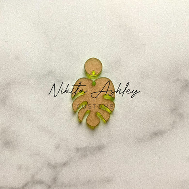 Two Part Monstera Leaf Earring/Pendant Blank - 2 Holes