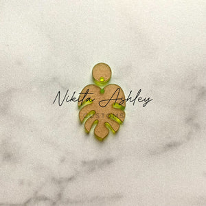 Two Part Monstera Leaf Earring/Pendant Blank - 2 Holes