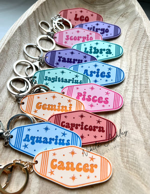 Zodiac Vintage Motel Key Fobs