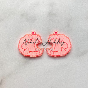 Plastic Vampire Teeth Earring Blanks