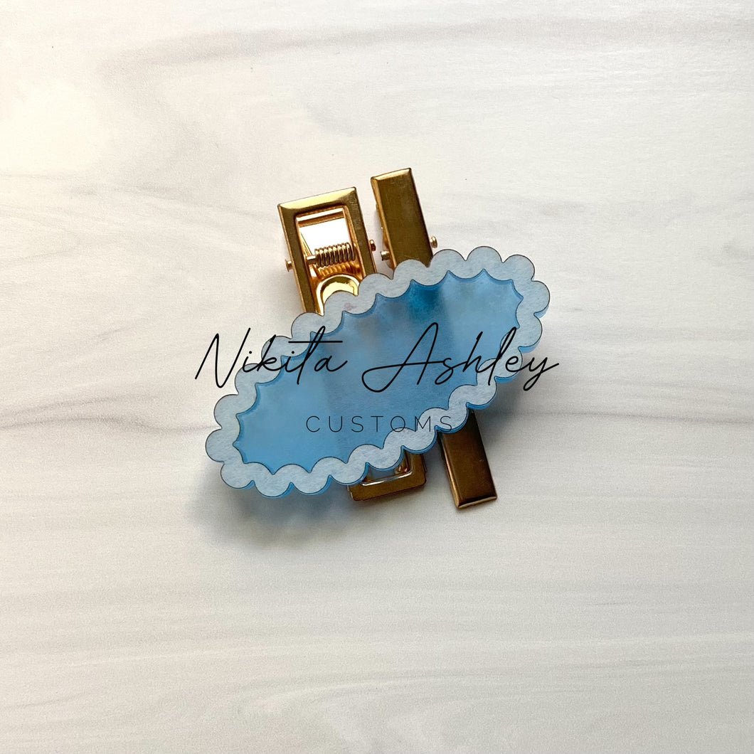Scalloped Oval Shaker Clip Blank