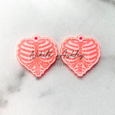 Ribcage Heart Earring Blanks