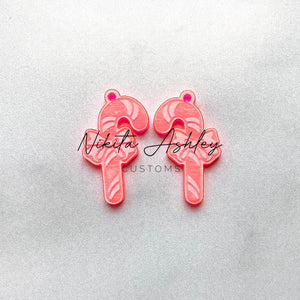 Candy Cane w/Bow Earring Blanks