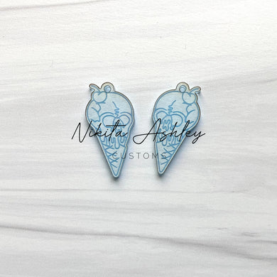 Melting Skull Ice Cream Earring Blanks