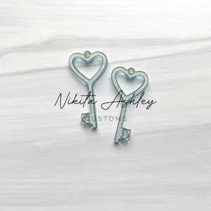 Heart Key Earring Blanks