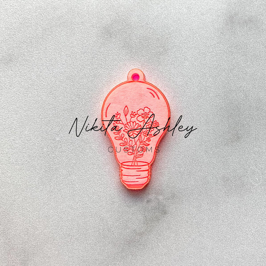 Floral Light Bulb w/ Hole Blank