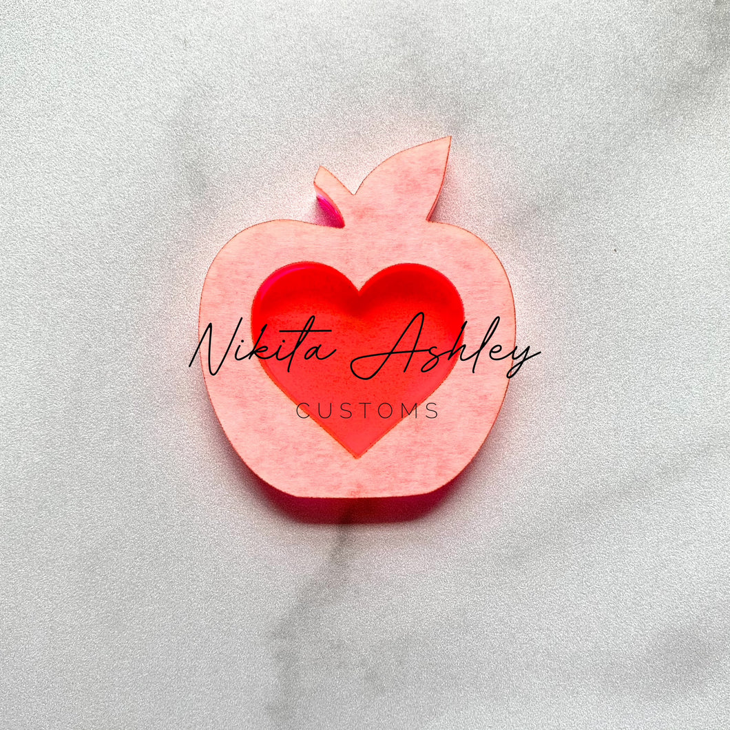 Apple w/ Heart Cavity Shaker Blank