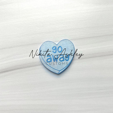 Go Away Conversation Heart Blank