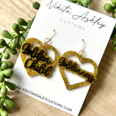 Golden Child Heart Earrings