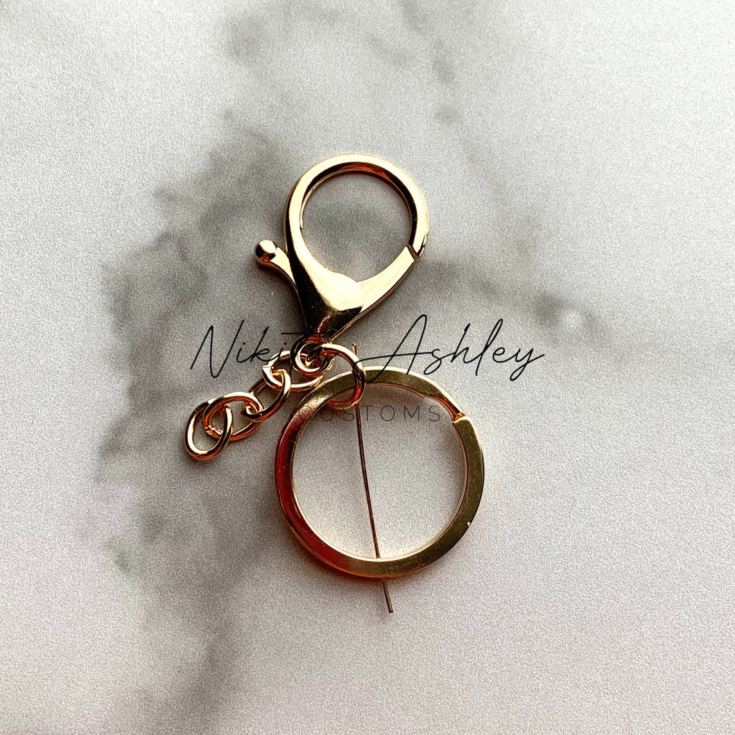 Gold Tone Keychain Hardware