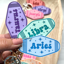 Load image into Gallery viewer, Zodiac Vintage Motel Key Fobs