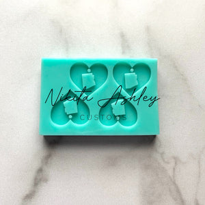 Arizona Heart Earring/Charm Silicone Mold