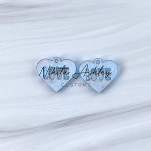 Love Cutout Earring Blanks