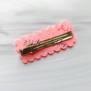 Scalloped Rectangle Clip Embellishment Blank
