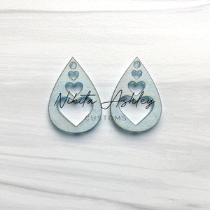 Heart Teardrop Earring Blanks