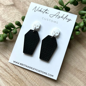 Sweater Coffin Acrylic Earrings